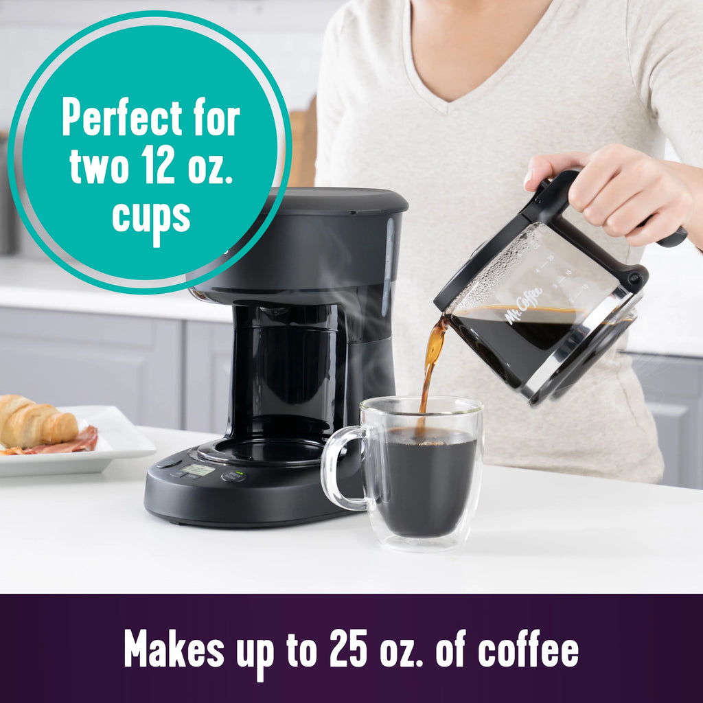 5-Cup Programmable Coffee Maker, 25 oz. Mini Brew, Black B428