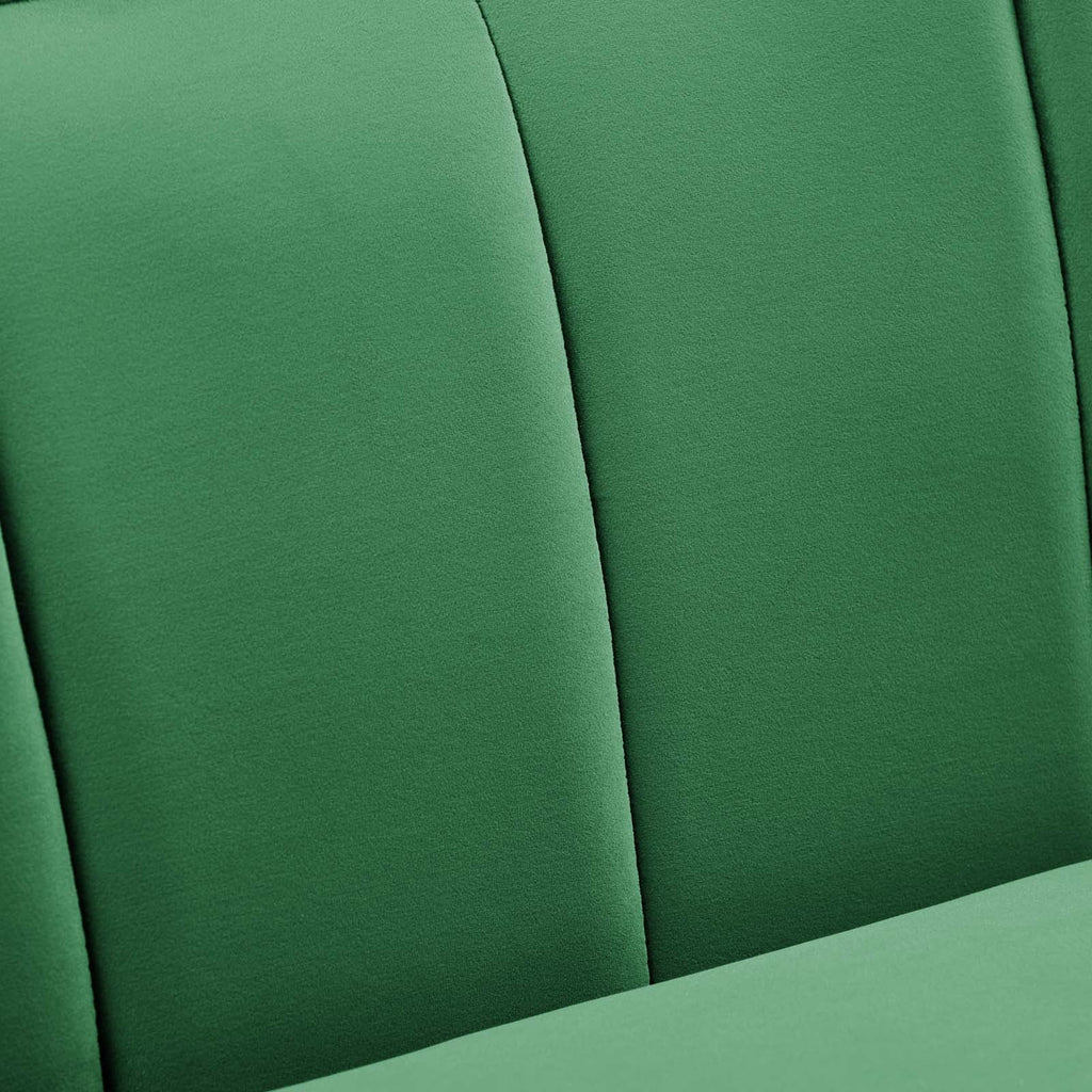 Emerald Channel Tufted Performance Velvet Sofa A57672