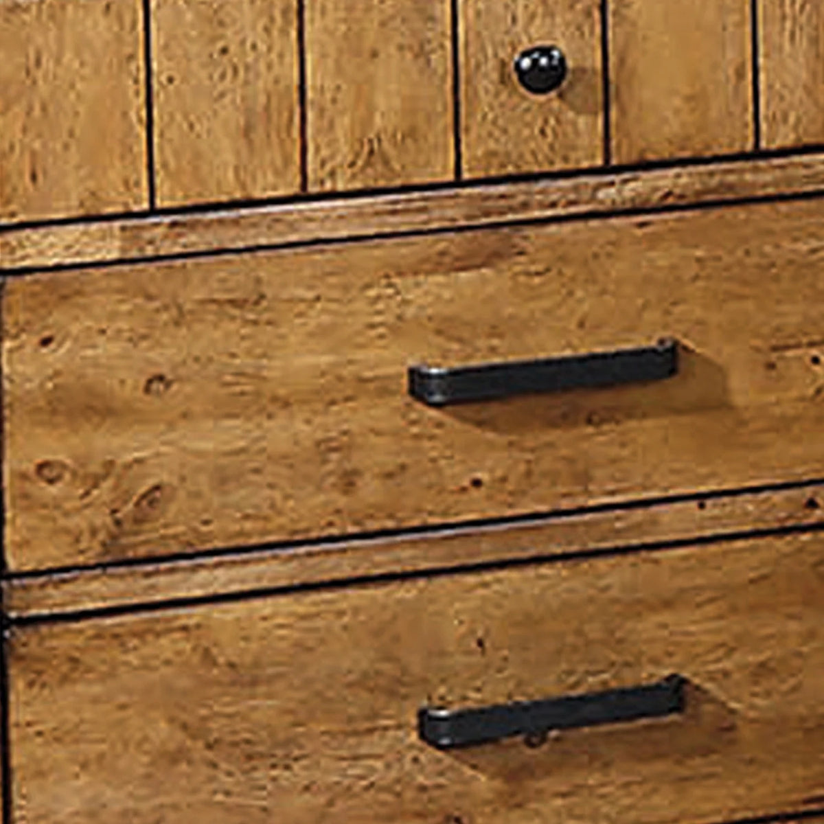 Wooden Nightstand With 3 Drawers V230