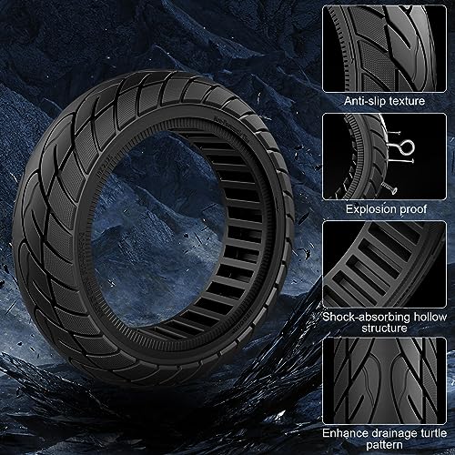 10 inch Solid Rubber Scooter Tire 2pc Black P7634