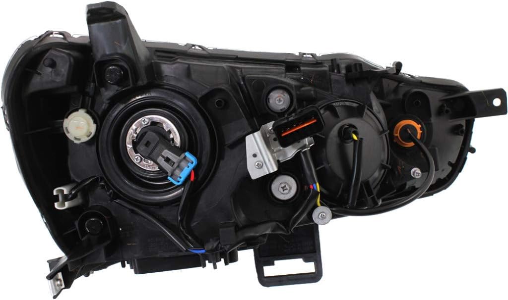 2008 Mitsubishi Lancer Headlight Assembly Driver Side Black Housing G9562