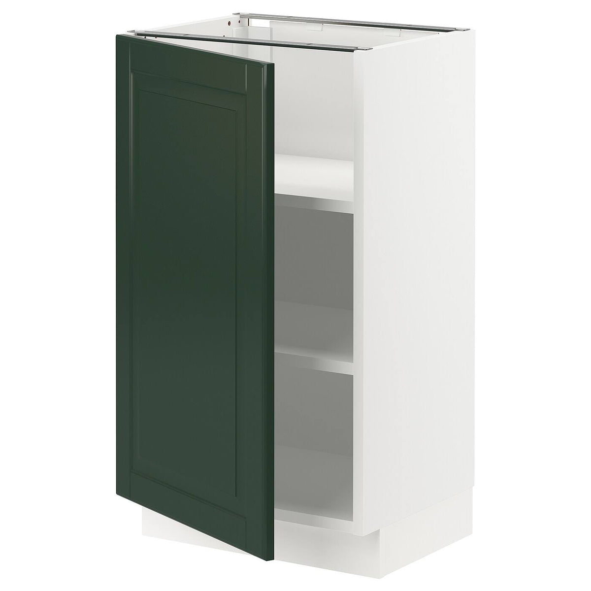 Base Cabinet with Shelves, White/Dark Green, 18x15x30 Z826527