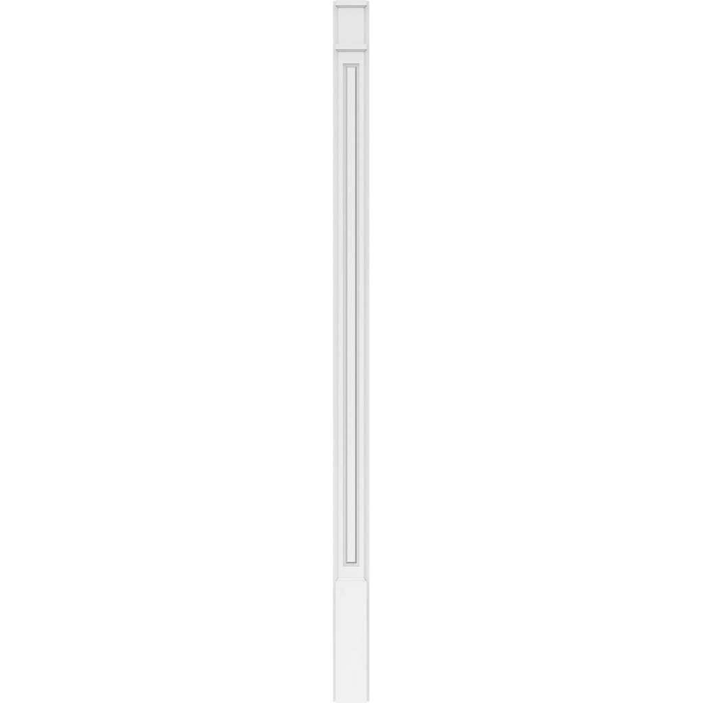 Raised Panel PVC Pilaster with Capital & Base (Pair) C408