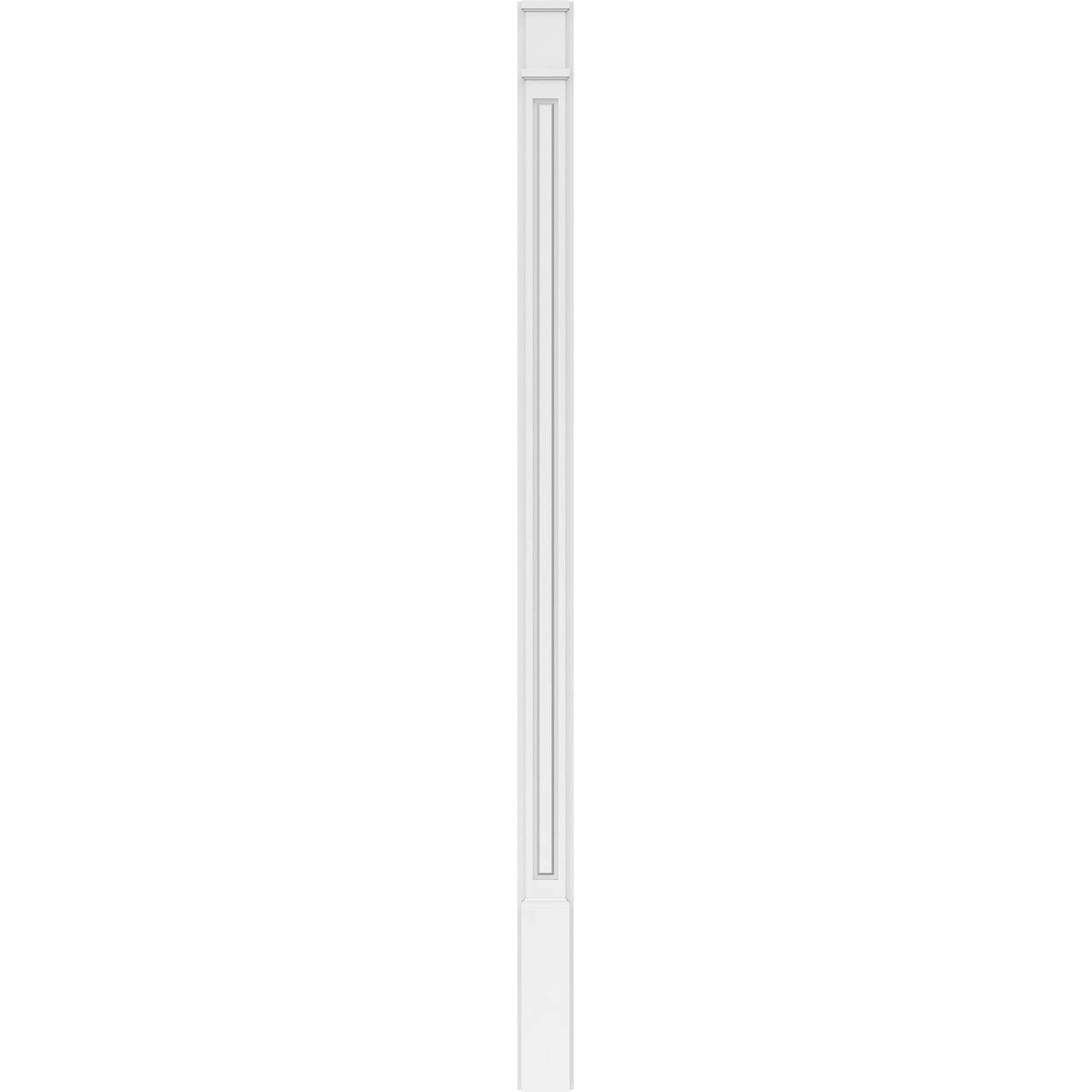 Raised Panel PVC Pilaster with Capital & Base (Pair) C408