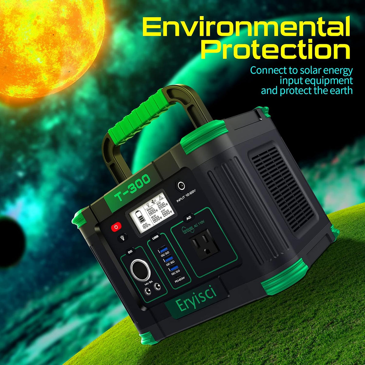 300W Portable Power Station with 110V AC Outlet R120