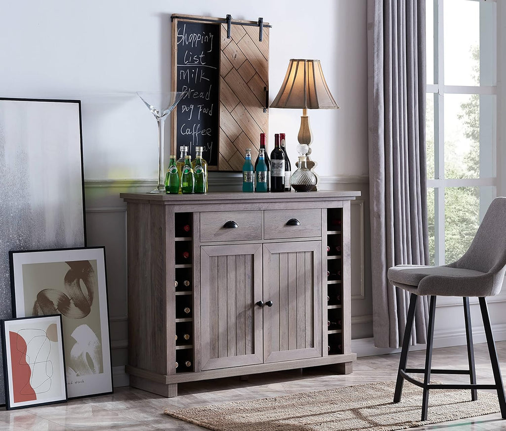 Mahogany Bar Cabinet with Stem Glass Placement E7124