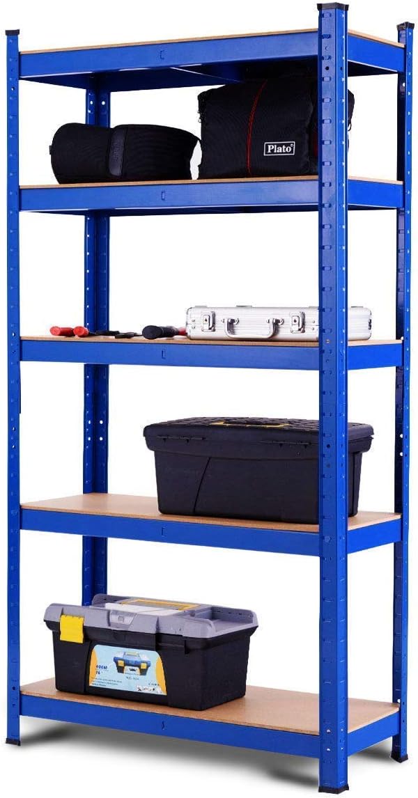 5-Tier Heavy Duty Steel Storage Shelves with Adjustable Shelves T6241