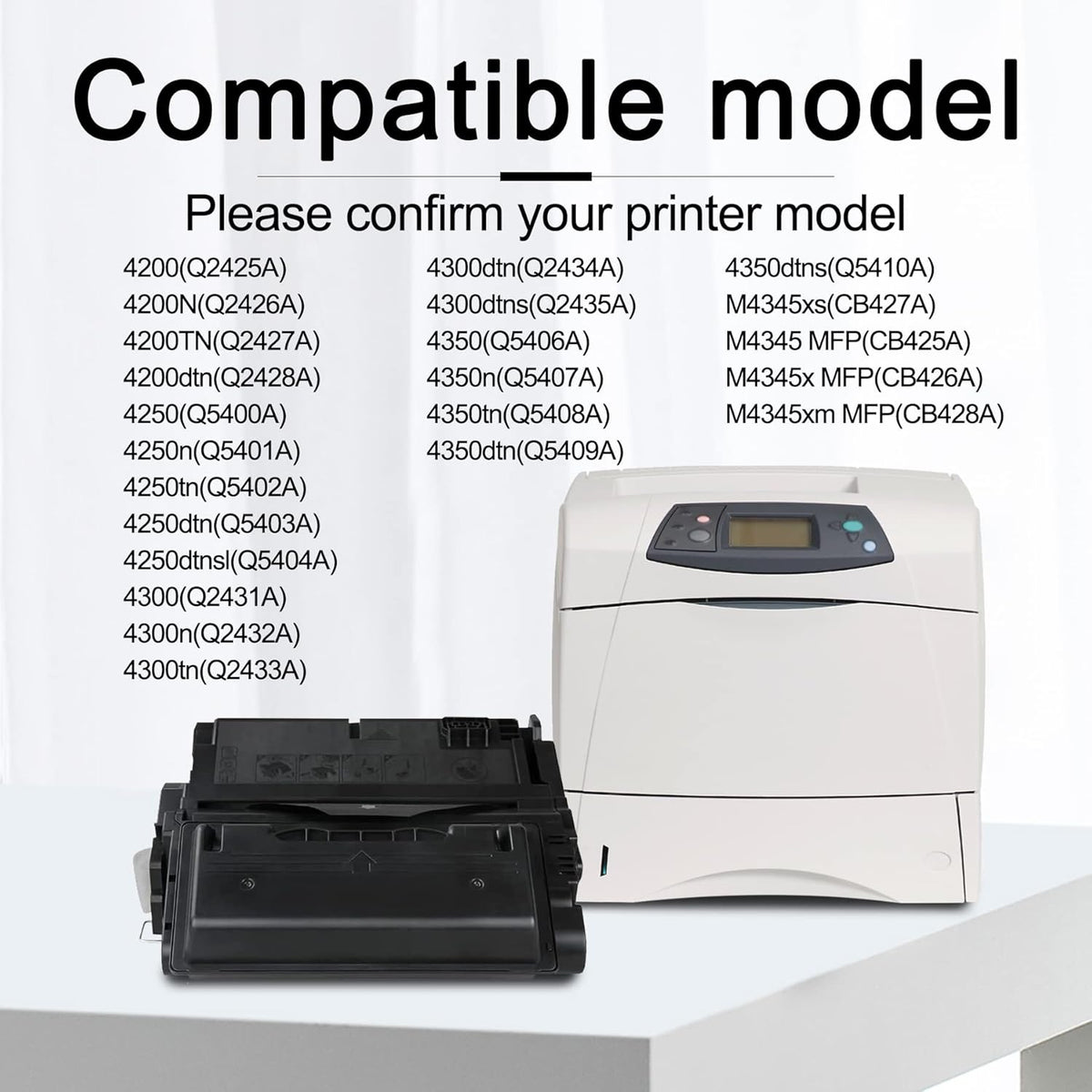 Black Compatible 45A Toner Cartridge Replacement Y461