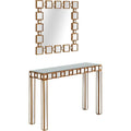 Glass Modern Console Table in Gold I165
