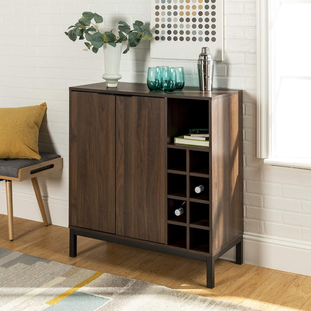 Dark Walnut Wood Storage Cabinet J29153
