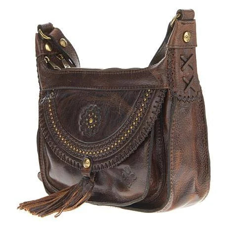 Distressed Leather Crossbody Z90405