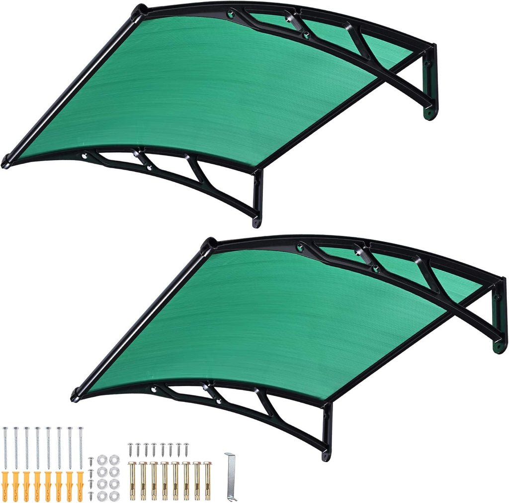 40x40 Clear Door Window Awning Patio Cover Polycarbonate Hollow Sheet Q448813