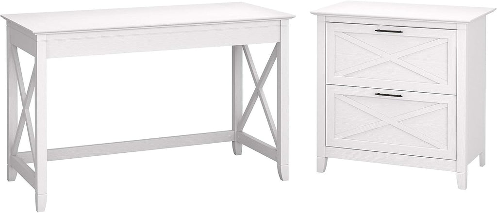 54W Computer Desk with Storage and 2 Drawer File Cabinet N401283