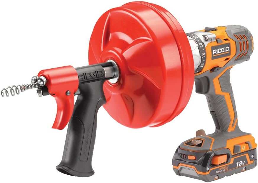 Power Spin Drain Cleaner Cable and Bulb Drain Auger T7508