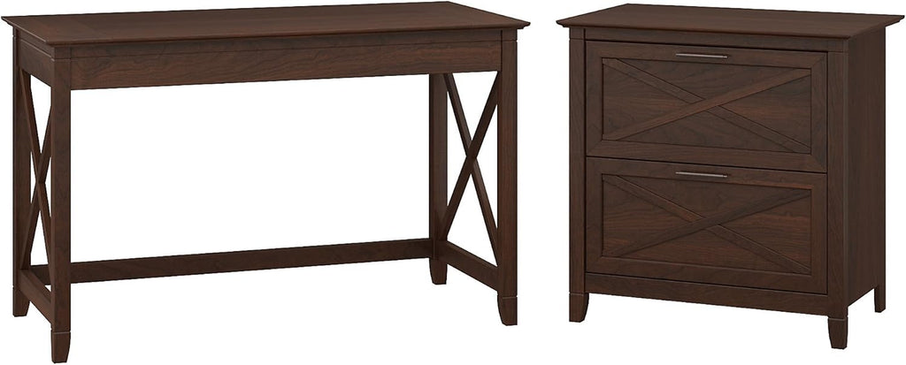 54W Computer Desk with Storage and 2 Drawer File Cabinet N401283