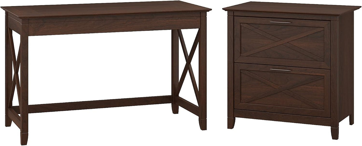 54W Computer Desk with Storage and 2 Drawer File Cabinet N401283