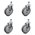6 inch Thermoplastic Rubber Swivel Caster Set C27031
