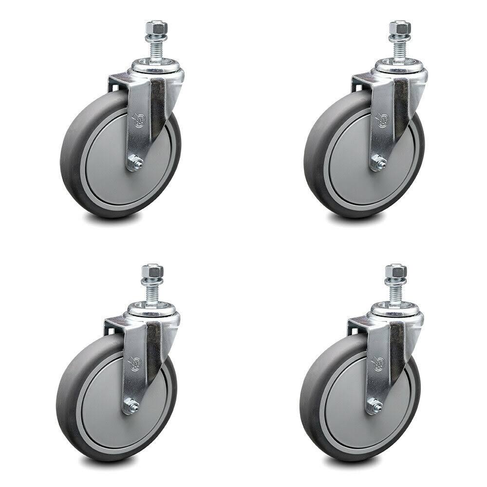 6 inch Thermoplastic Rubber Swivel Caster Set C27031