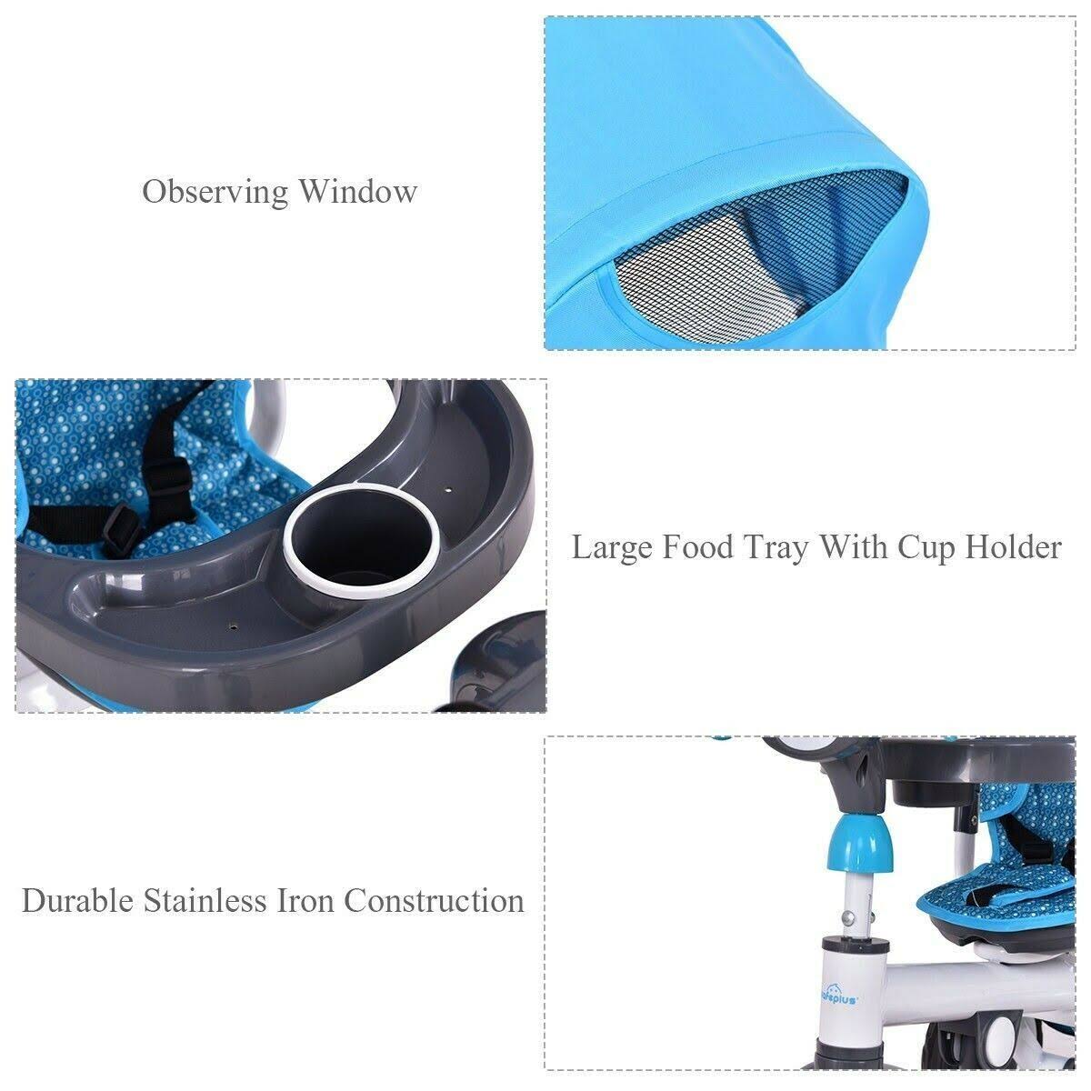 4-in-1 Detachable Baby Stroller Tricycle with Canopy N95827