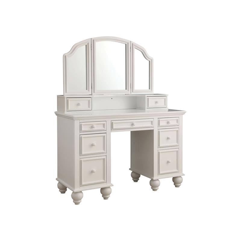 3-Piece White Wood Bedroom Vanity Set O68081