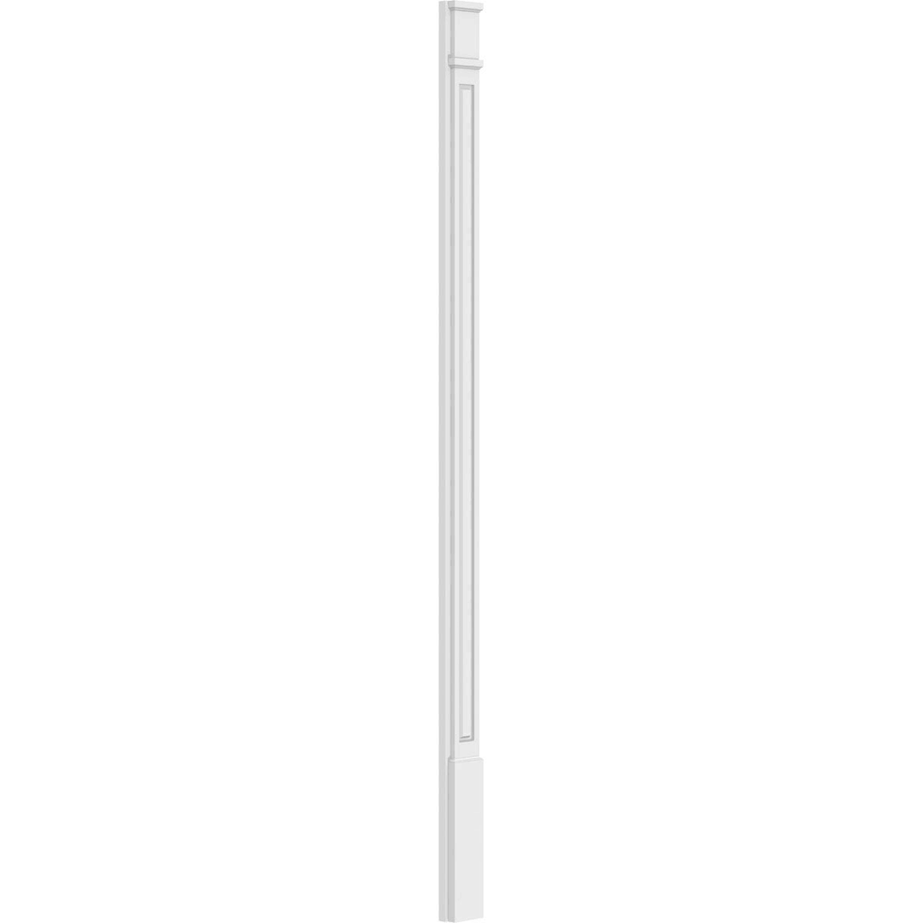 Raised Panel PVC Pilaster with Capital & Base (Pair) C408