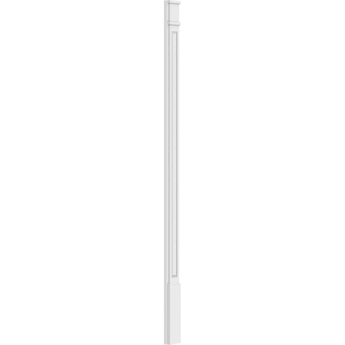 Raised Panel PVC Pilaster with Capital & Base (Pair) C408