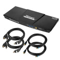 2-Port Dual Monitor HDMI KVM Switch 4K@60Hz with HDMI Cables C7752