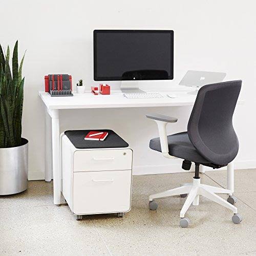 White 2-Drawer Rolling File Cabinet X6441
