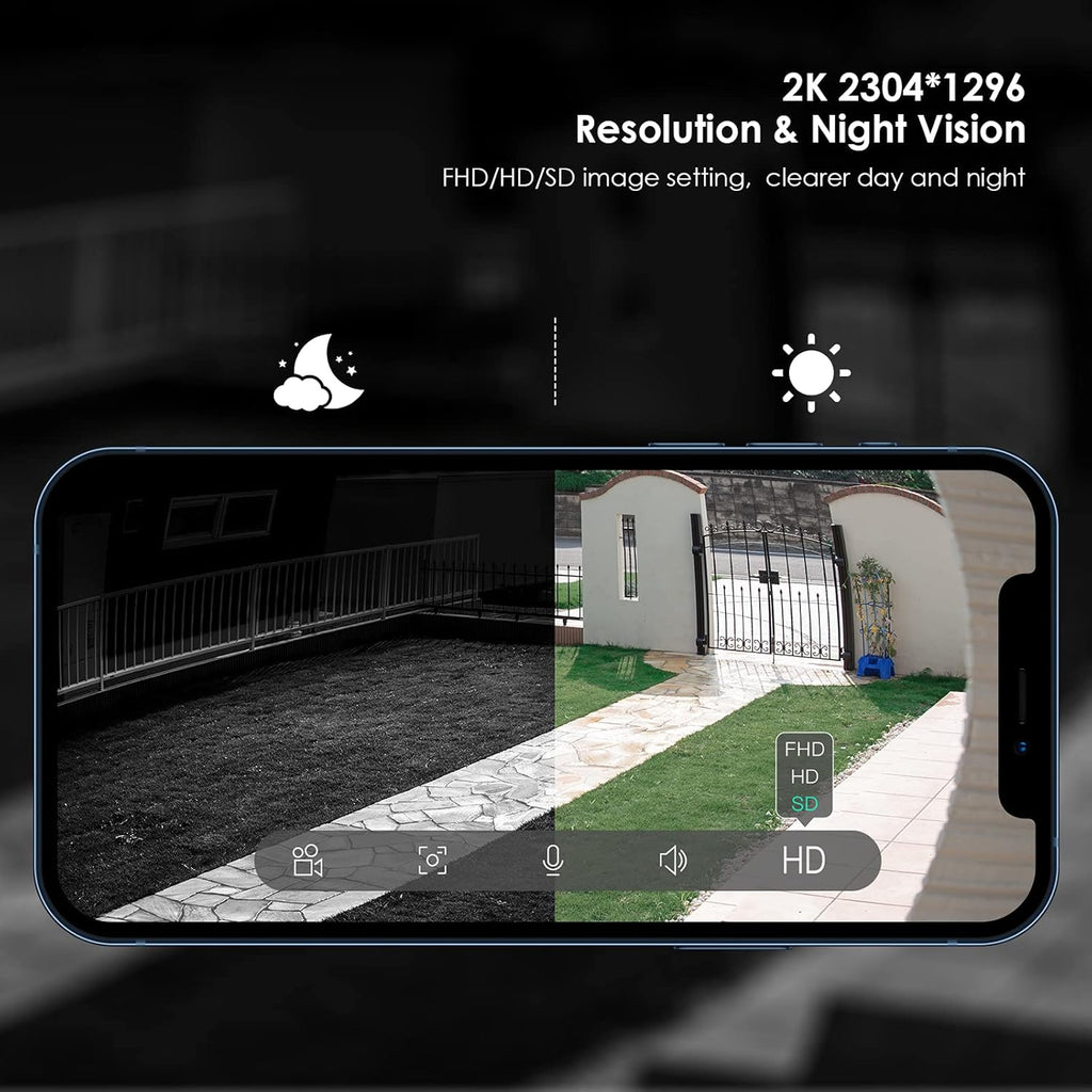 Wired Video Doorbell Camera with Chime, 2K HD, 2-Way Audio, IP54 Waterproof, Pack of 2 M945