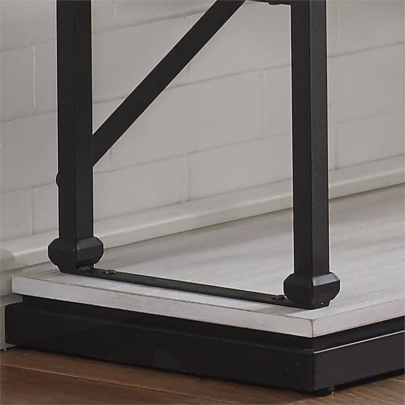 White Wood 2-Shelf Console Table K2928