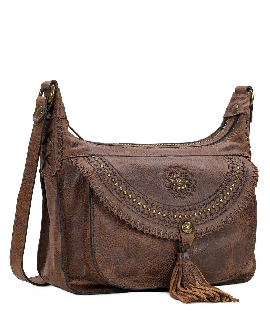 Distressed Leather Crossbody Z90405