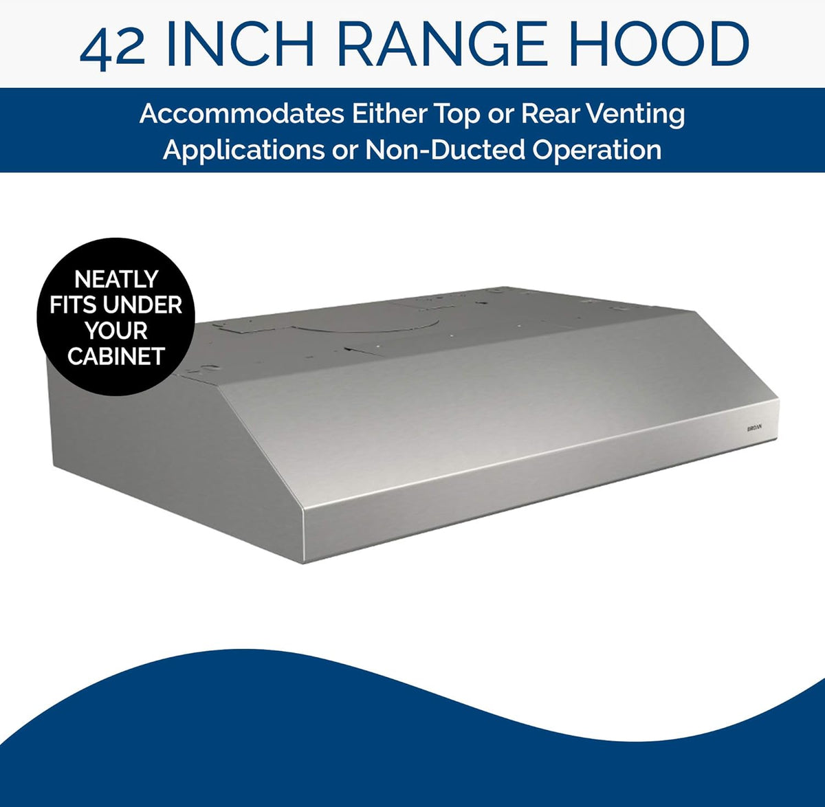 42-inch Stainless Steel Range Hood with Light H24003