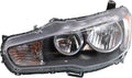 2008 Mitsubishi Lancer Headlight Assembly Driver Side Black Housing G9562