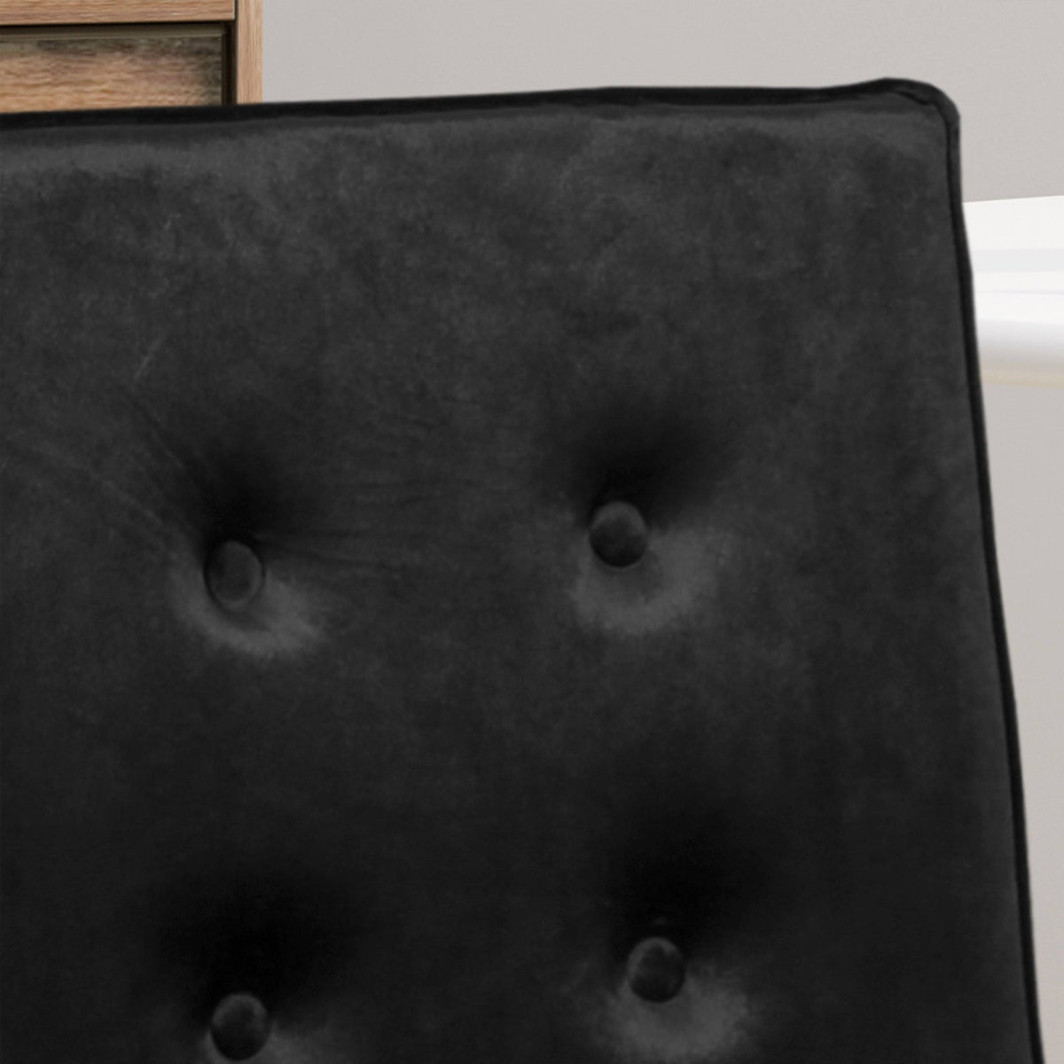 Set of 2 Tufted Velvet Dining Chairs Black K690035