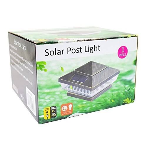 8 Pack Bronze Solar 5-LED Post Deck Cap Square Fence Light F651378