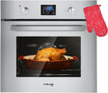 24 Inch 240V 2800W 2.3 Cu.ft 9 Cooking Functions Convection Single Wall Oven W240