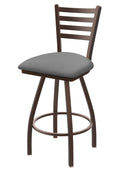 Swivel Counter Stool with Bronze Finish and Grey Seat S16642