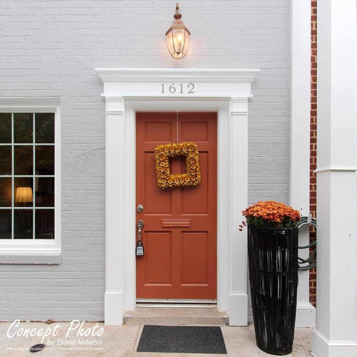Raised Panel PVC Pilaster with Capital & Base (Pair) C408