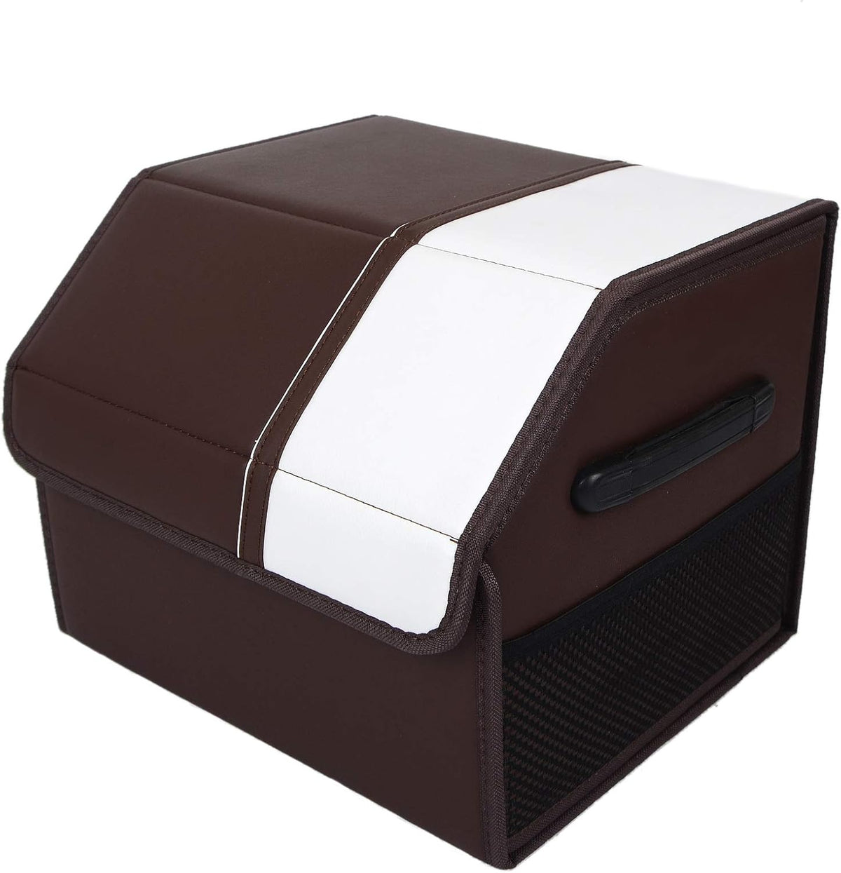 Foldable Car Trunk Storage Box PU Leather with Lid Pack of 2 V349