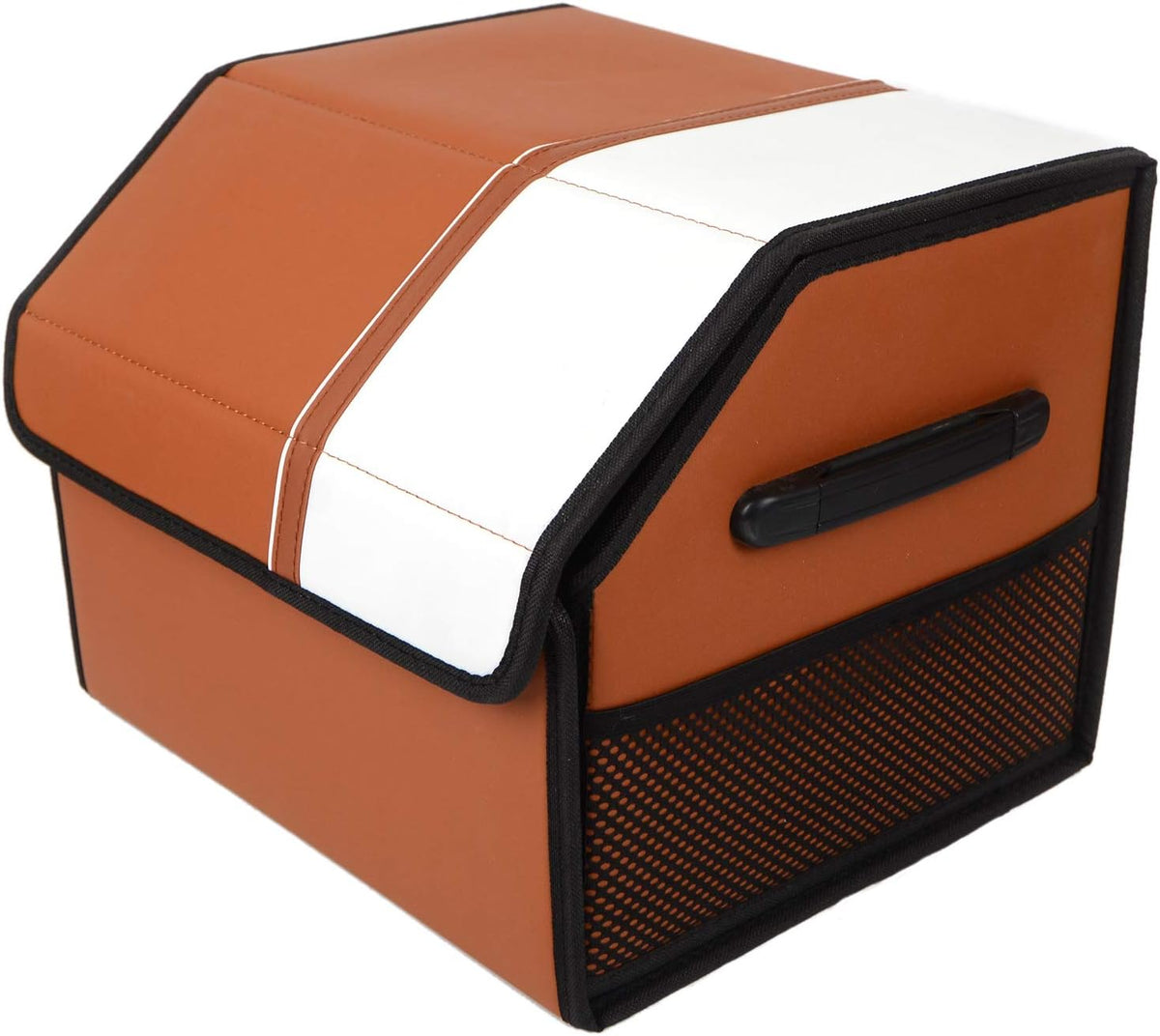 Foldable Car Trunk Storage Box PU Leather with Lid Pack of 2 V349