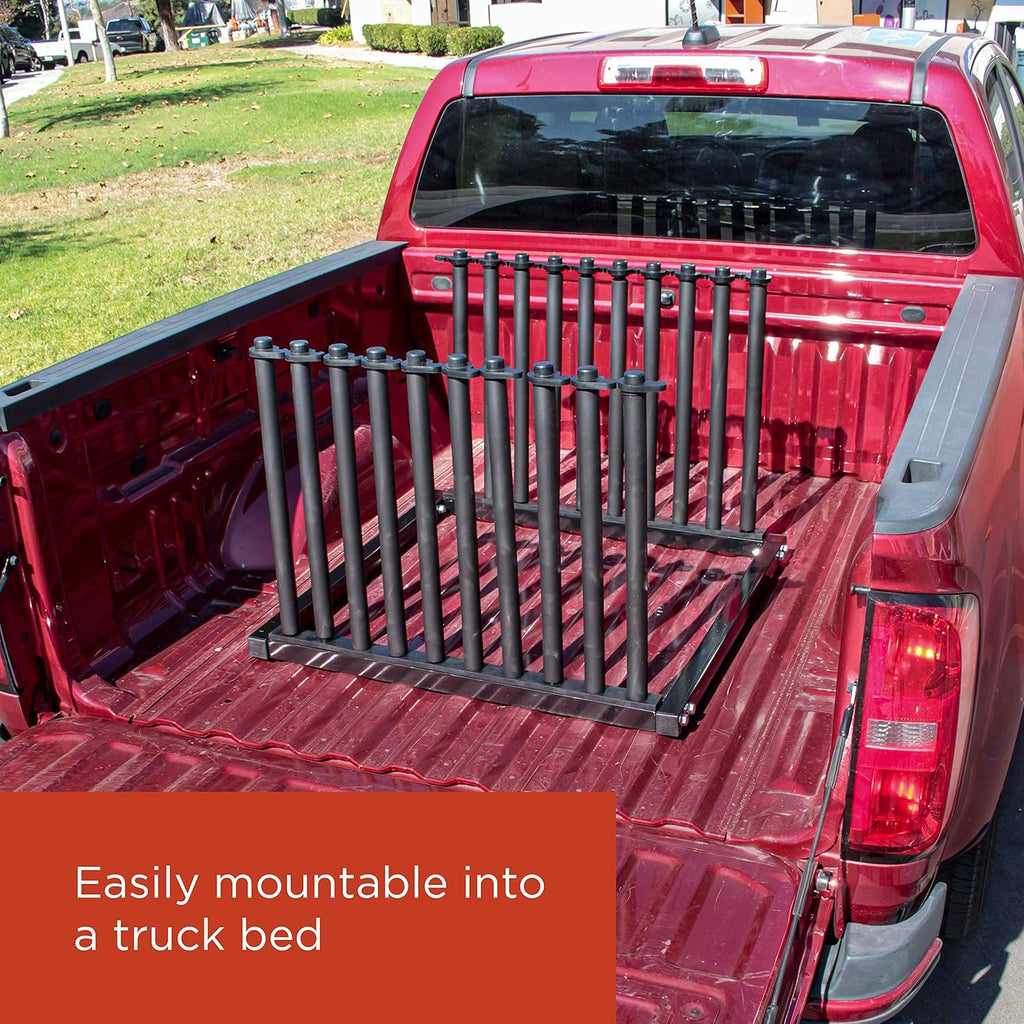 9 Slot Truck Bed Windshield Rack with Rubber Foam Pads V799078