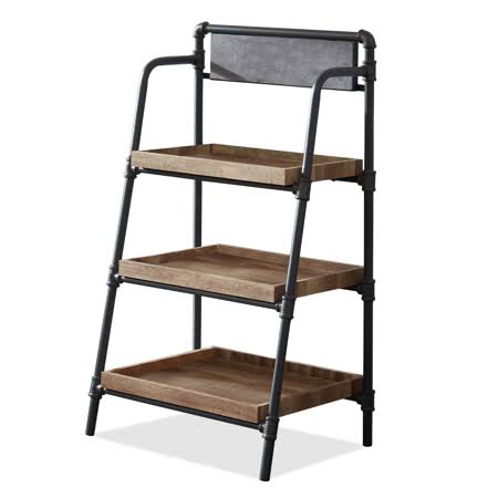 Black and Pure Copper 3-Shelf Display Shelf T816926