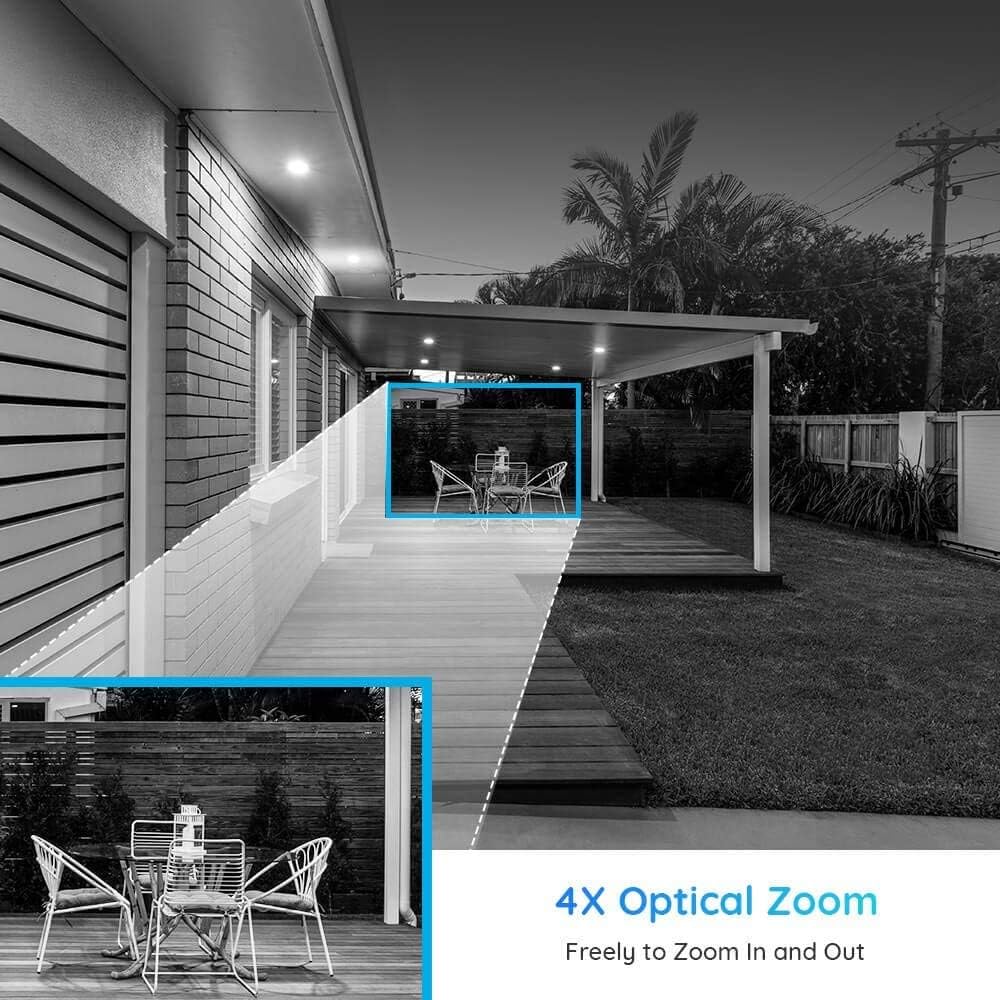 5MP Outdoor WiFi Security Camera with 4X Optical Zoom T4370