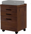 3 Drawer Dark Taupe File Cabinet K8479