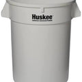 White 32 gal. Round Plastic Trash Can Z910