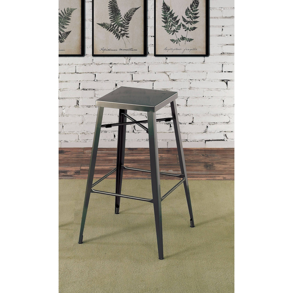 Grey Metal Barstools Set of 2 K6622