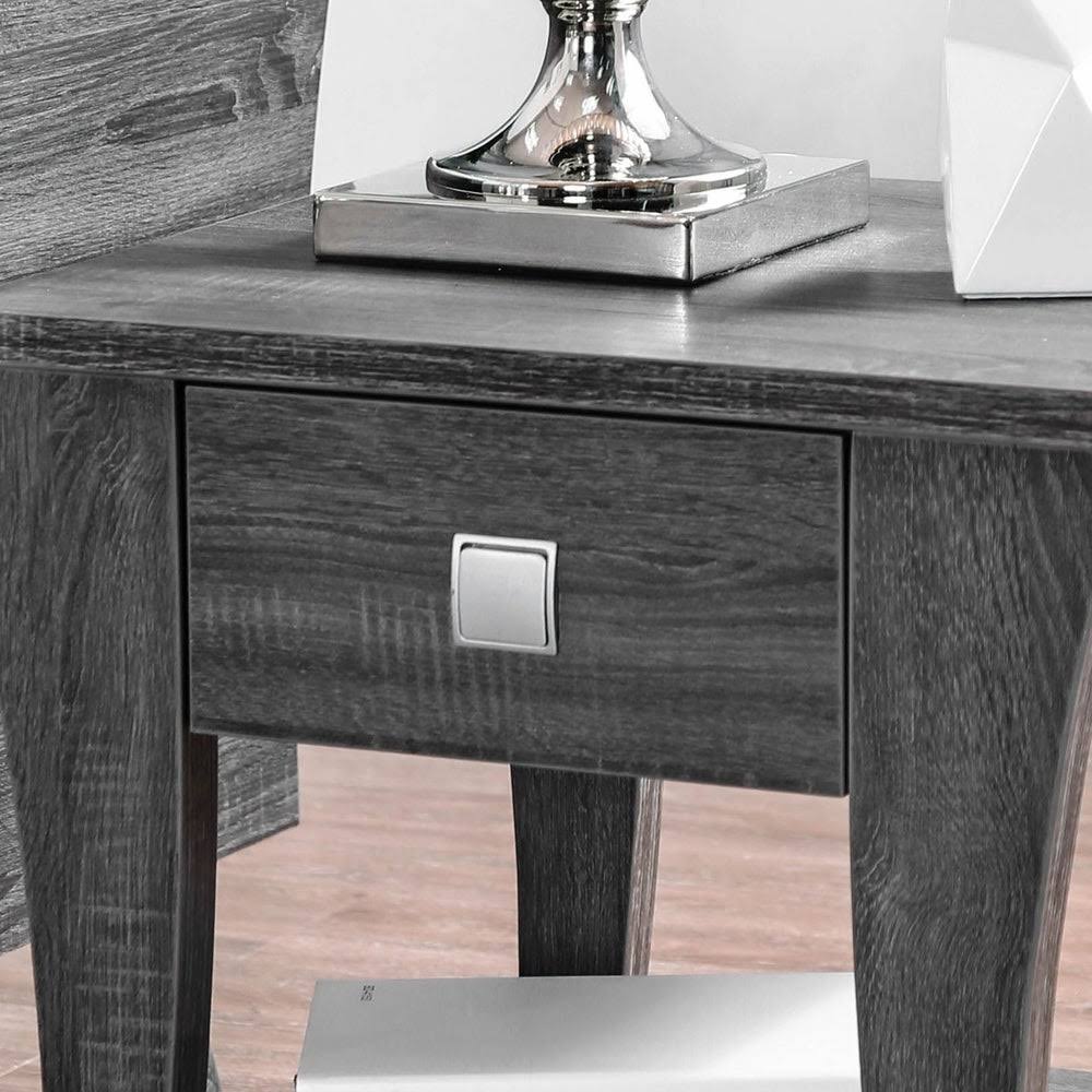 Contemporary Grey End Table K880