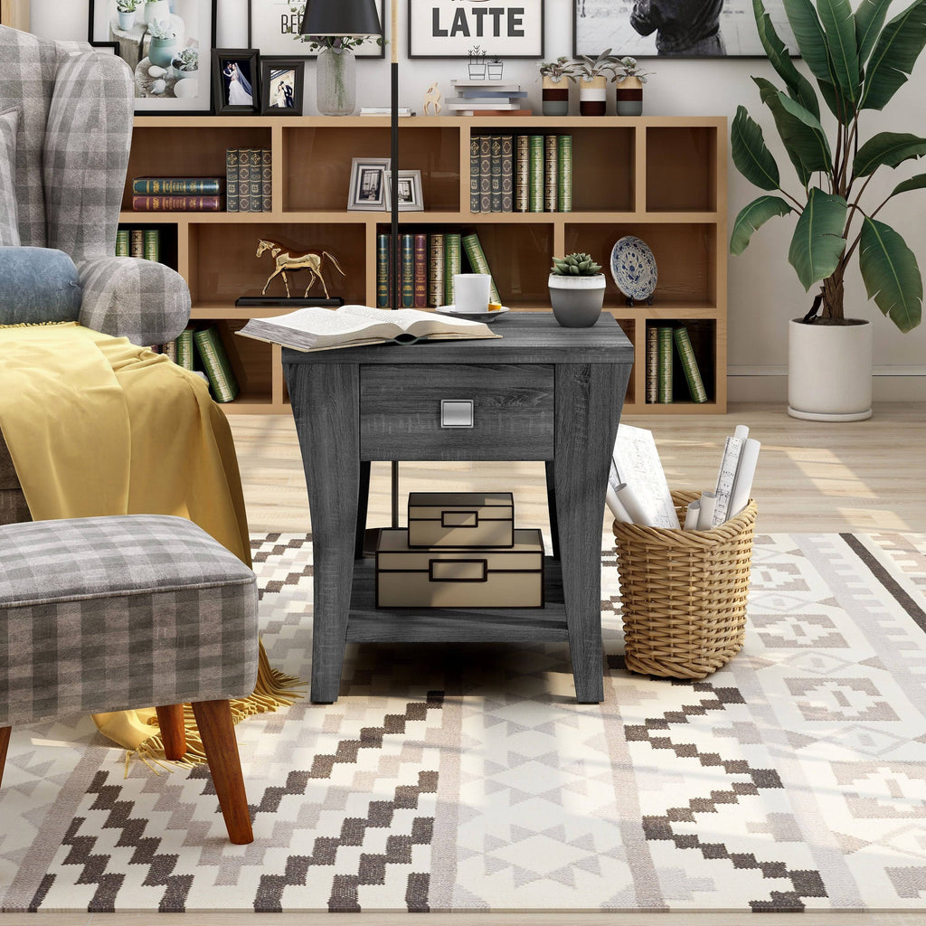 Contemporary Grey End Table K880