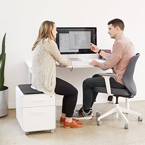 White 2-Drawer Rolling File Cabinet X6441