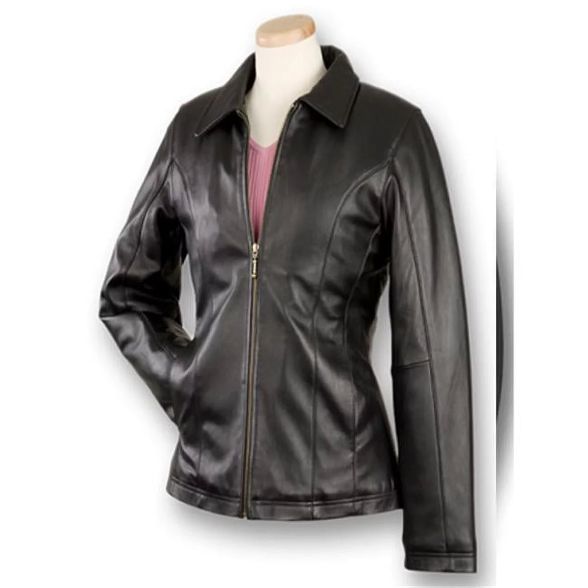 Ladies Lamb Coat - Black - Medium D50086